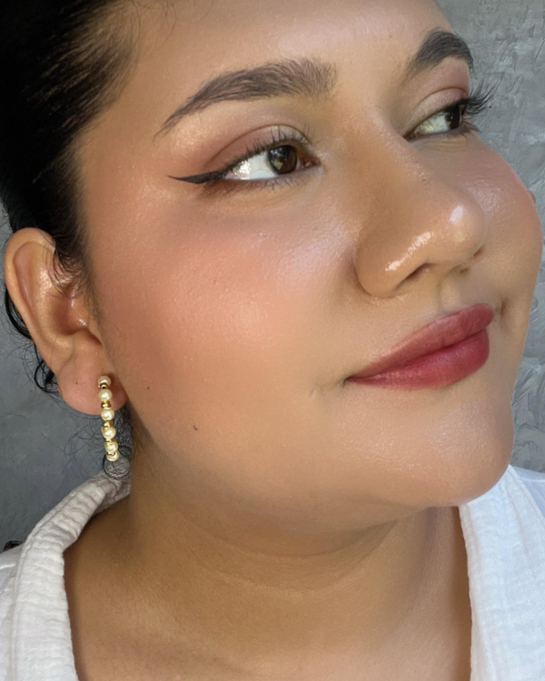 Aretes tejidos perlas en balin candonga