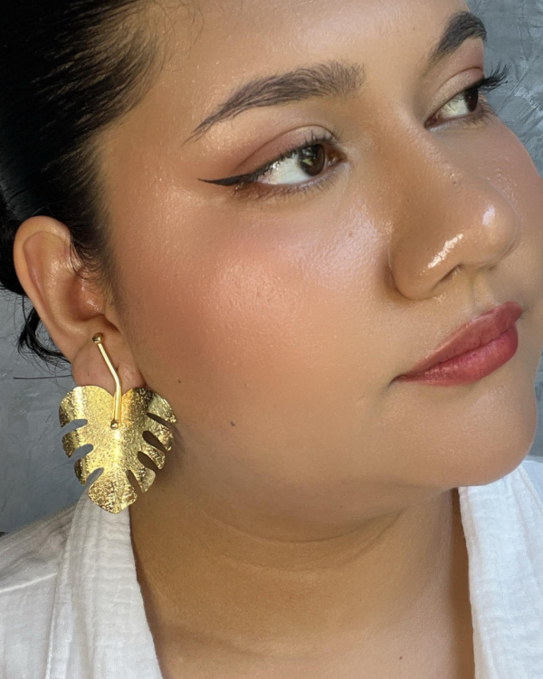 Aretes hoja de plantano