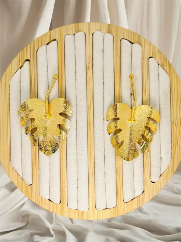 Aretes hoja de plantano