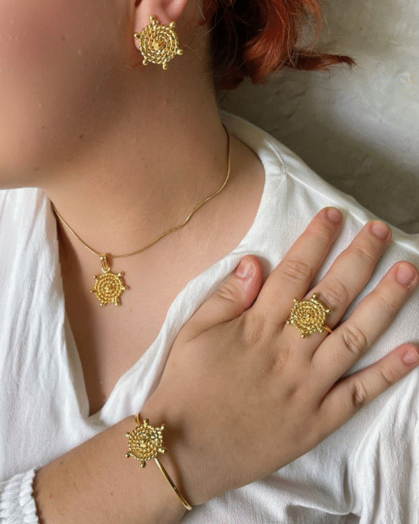 set completo espiral de oro
