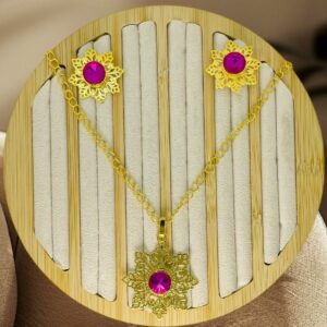 set flor fucsia de verano