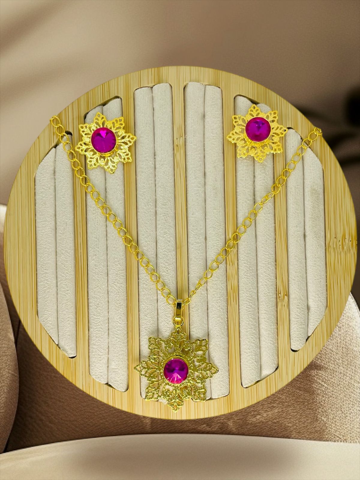 set flor fucsia de verano